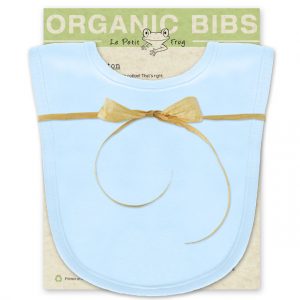 Blue baby bib organic cotton